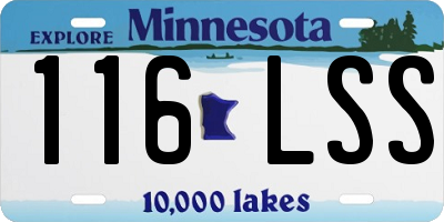 MN license plate 116LSS