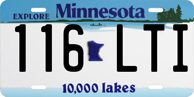MN license plate 116LTI