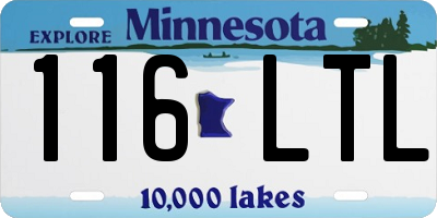MN license plate 116LTL