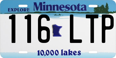 MN license plate 116LTP
