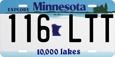 MN license plate 116LTT