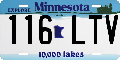 MN license plate 116LTV