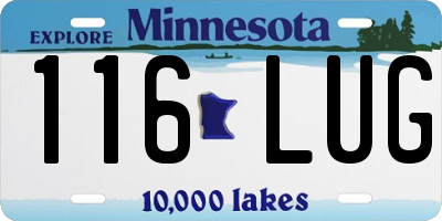 MN license plate 116LUG