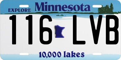 MN license plate 116LVB