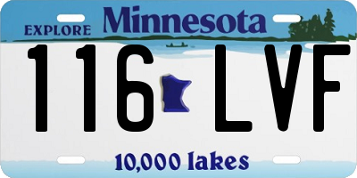 MN license plate 116LVF