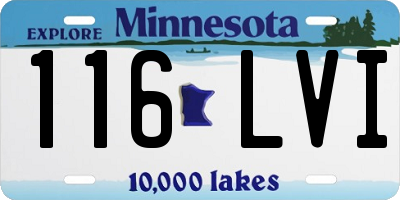 MN license plate 116LVI