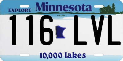 MN license plate 116LVL