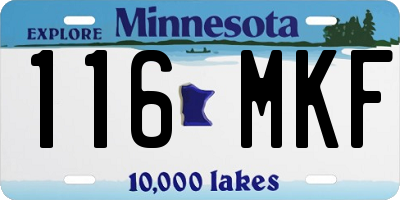 MN license plate 116MKF