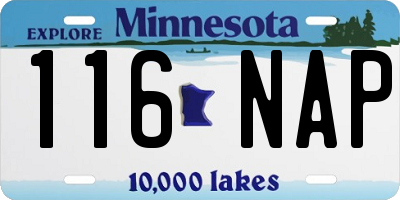 MN license plate 116NAP