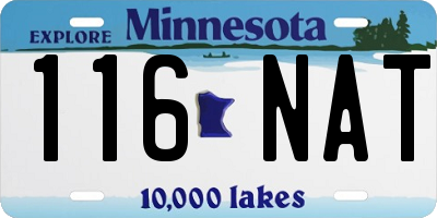 MN license plate 116NAT