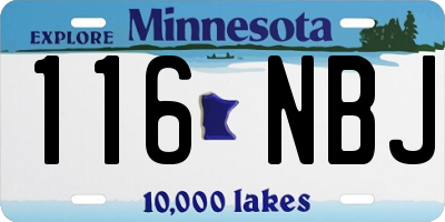 MN license plate 116NBJ