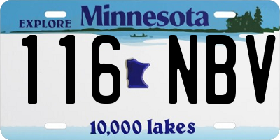 MN license plate 116NBV