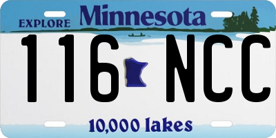 MN license plate 116NCC