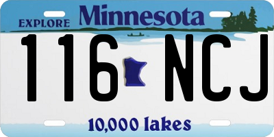 MN license plate 116NCJ