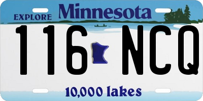 MN license plate 116NCQ