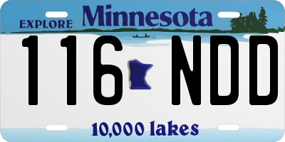 MN license plate 116NDD