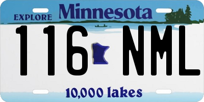 MN license plate 116NML