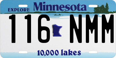 MN license plate 116NMM