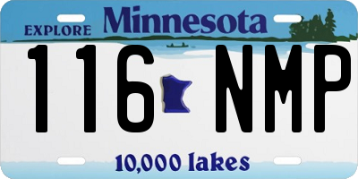 MN license plate 116NMP