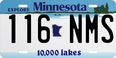 MN license plate 116NMS