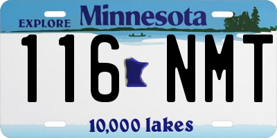 MN license plate 116NMT