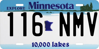 MN license plate 116NMV