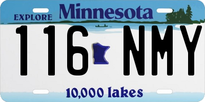MN license plate 116NMY