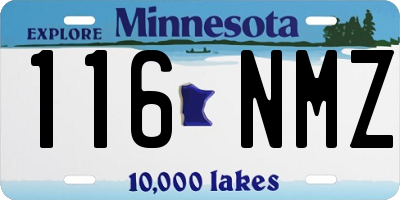 MN license plate 116NMZ