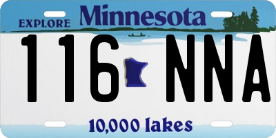MN license plate 116NNA