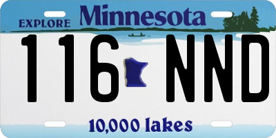 MN license plate 116NND