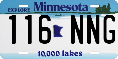 MN license plate 116NNG