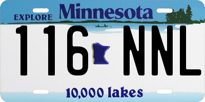 MN license plate 116NNL