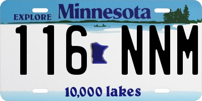 MN license plate 116NNM