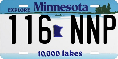 MN license plate 116NNP