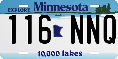 MN license plate 116NNQ
