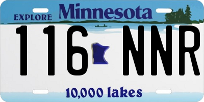 MN license plate 116NNR