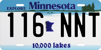 MN license plate 116NNT