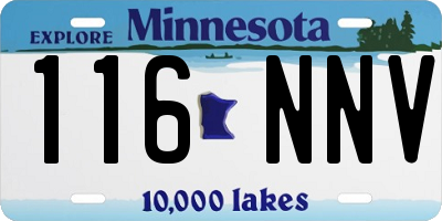 MN license plate 116NNV