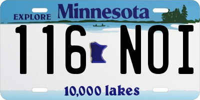 MN license plate 116NOI