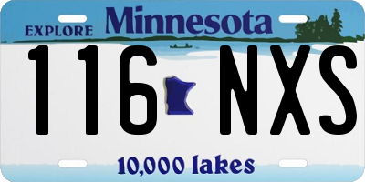 MN license plate 116NXS