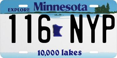 MN license plate 116NYP