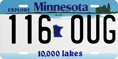 MN license plate 116OUG