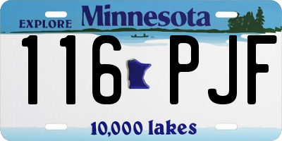 MN license plate 116PJF
