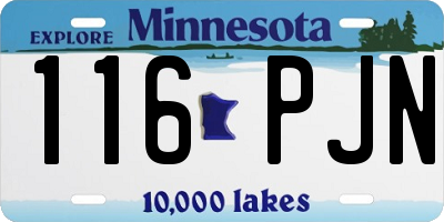 MN license plate 116PJN
