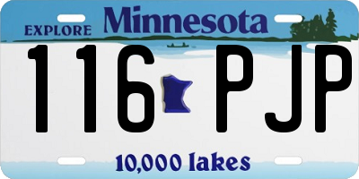 MN license plate 116PJP