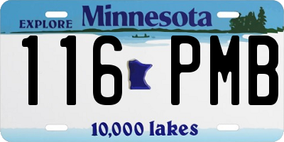 MN license plate 116PMB