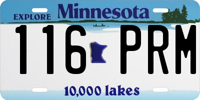 MN license plate 116PRM