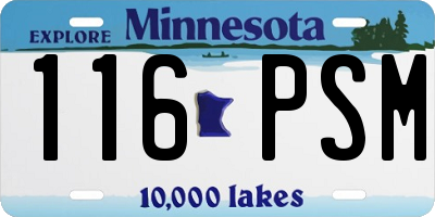 MN license plate 116PSM
