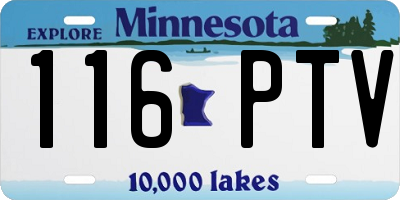 MN license plate 116PTV