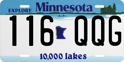 MN license plate 116QQG